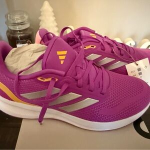 Purple and Yellow Athletic Sneakers